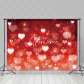 Aperturee - Aperturee Warm Red Hearts Gradient Stars Romantic Backdrop
